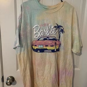 Malibu Barbie Car Pastel Tie Dye T-Shirt Size 2X